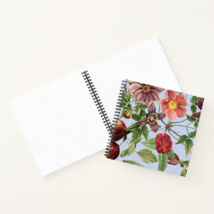 Botanisch vintage ontwerp notitieboek