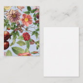 Botanisch vintage ontwerp notitiekaartje (Voorkant / Achterkant)