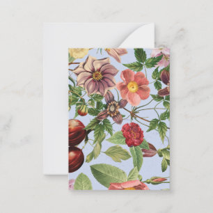 Botanisch vintage ontwerp notitiekaartje
