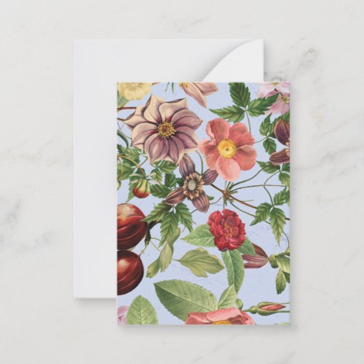 Botanisch vintage ontwerp notitiekaartje (Voorkant)