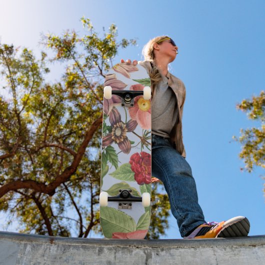 Botanisch vintage ontwerp persoonlijk skateboard (Buiten 1)