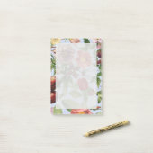 Botanisch vintage ontwerp post-it® notes (Op bureau)