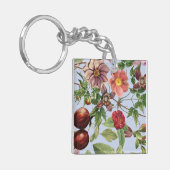 Botanisch vintage ontwerp sleutelhanger (Voorkant Links)