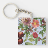 Botanisch vintage ontwerp sleutelhanger (Voorkant)
