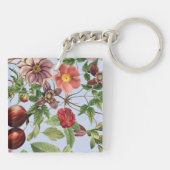 Botanisch vintage ontwerp sleutelhanger (Achterkant)