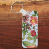 Botanisch vintage ontwerp sleutelhanger (Voorkant)