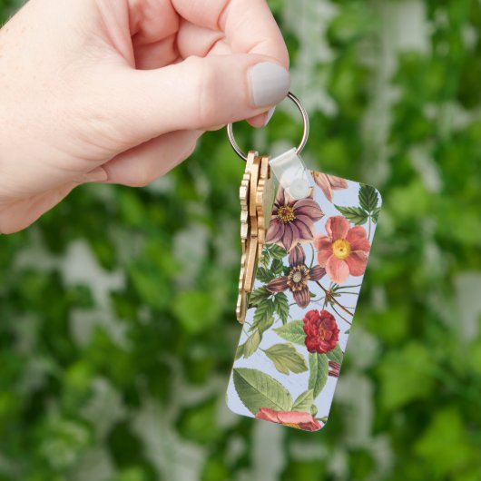 Botanisch vintage ontwerp sleutelhanger (Hand)