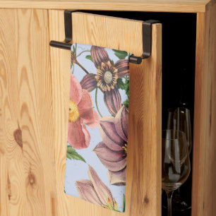 Botanisch vintage ontwerp theedoek