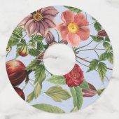 Botanisch vintage ontwerp wijnglaslabel (Voorkant)