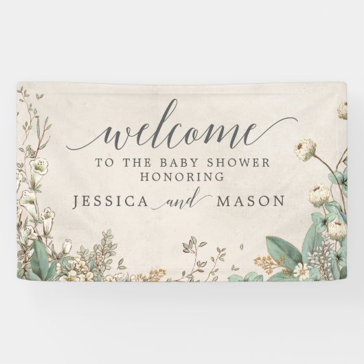  Botanisch Vinyl Welkomstbanner Spandoek (Horizontaal)