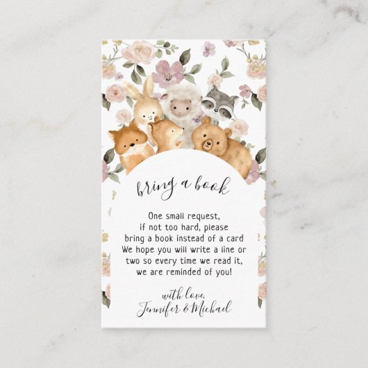 Botanisch Vloerbos Baby Animal Breng een boek Informatiekaartje (Voorkant)