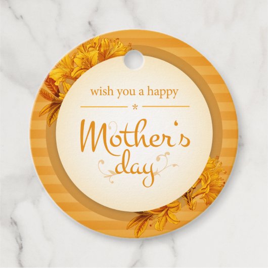 Botanisch voor moederdag bedankjes labels (Voorkant)