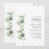 Botanisch Vrijgezellenfeest Eucalyptusscript Kaart (Voorkant / Achterkant)