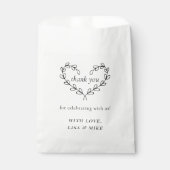 Botanisch Vrijgezellenfeest met hartwonden Bedankzakje (Voorkant)