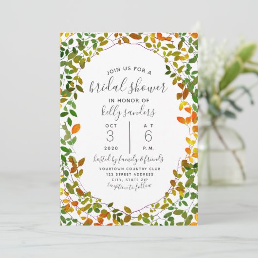 Botanisch Vrijgezellenfeest - vroege herfst Kaart (Staand voorkant)