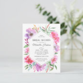 Botanisch Vrijgezellenfeest Waterverf Spring Bouqu Kaart (Staand voorkant)