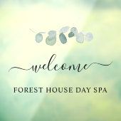 Botanisch welkomstscript raamsticker (Vel 3)