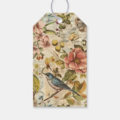 Botanisch whimsy collage plakboek papier cadeaulabel (Achterkant)