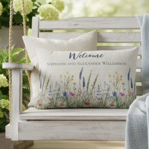 Botanisch Wildernis Bloemenweide Koppel Cadeau Kussen