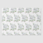 Botanisch wit rozenpapier tissuepapier (Voorkant)