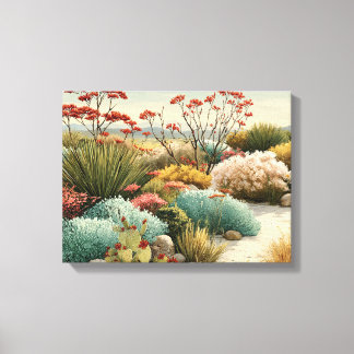 Botanisch woestijnlandschap canvas afdruk