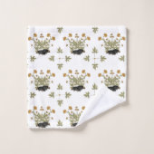 Botanisch Woodlandpatroon voor egel Bad Handdoek (Wasdoekje)