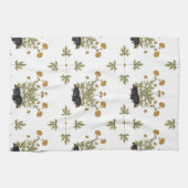 Botanisch Woodlandpatroon voor egel Theedoek (Horizontaal)