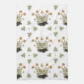 Botanisch Woodlandpatroon voor egel Theedoek (Verticaal)