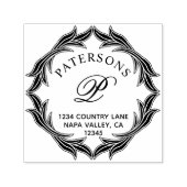 Botanisch Wreater Monogram Retouradres Zelfinktende Stempel (Design)