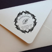 Botanisch Wreater Monogram Retouradres Zelfinktende Stempel