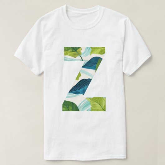Botanisch Z-alfabet T-shirt (Design voorkant)