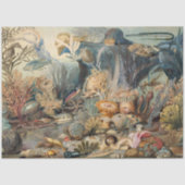 Botanisch Zee Life Coral Fish Decoupage Tissuepapier (Voorkant)