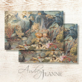  Botanisch Zee Life Coral Fish Decoupage Tissuepapier