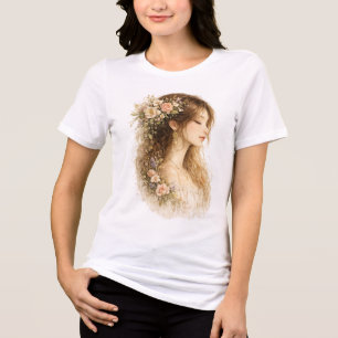 Botanisch zijprofiel Tri-Blend shirt