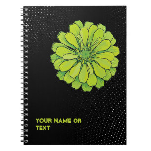 Botanisch zuur groen: de 'Envy' Zinnia Pop Art Notitieboek