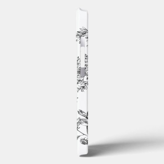  Botanisch Zwart Wit Case-Mate iPhone Case (Achterkant / Links)