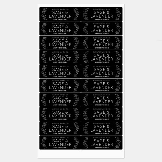  Botanisch Zwart & Wit Dun Product Label (Vel)