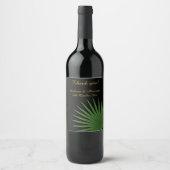 BOTANISCH  ZWARTE GROENE FERN WIJN ETIKET (Voorkant)