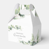 Botanische 15e verjaardag Eucalyptus Quinceanera Bedankdoosjes (Achterkant)