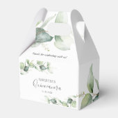 Botanische 15e verjaardag Eucalyptus Quinceanera Bedankdoosjes (Voorkant Zijde)