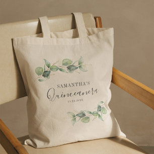 Botanische 15e verjaardag Eucalyptus Quinceanera Tote Bag