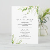 Botanische 50e bruiloft Jubileum uitnodigingen (Staand voorkant)