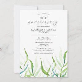 Botanische 50e bruiloft Jubileum uitnodigingen