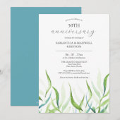 Botanische 50e bruiloft Jubileum uitnodigingen (Voorkant / Achterkant)