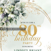 Botanische 80ste groene en witte welkomstposter poster
