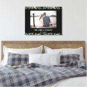 Botanische aangepaste foto van Wedding Stretted Canvas Afdruk (Insitu (Slaapkamer))