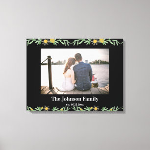 Botanische aangepaste foto van Wedding Stretted Canvas Afdruk