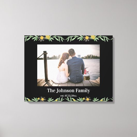 Botanische aangepaste foto van Wedding Stretted Canvas Afdruk (Voorkant)