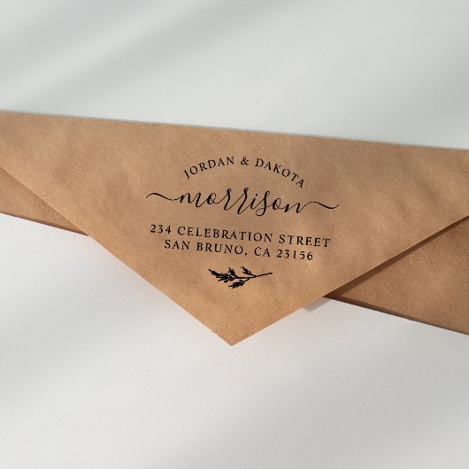  Botanische Aangepaste Naam en Retouradres Rubberstempel