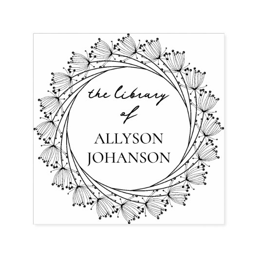  botanische aangepaste naam TheLibrary Book Zelfinktende Stempel (Design)